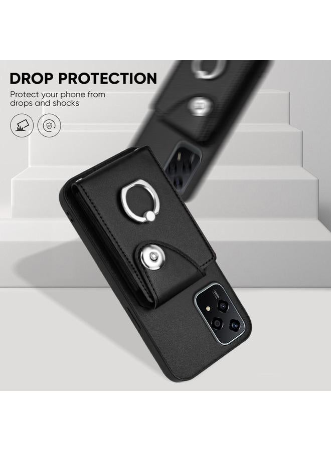 اس-توب جراب لهاتف Honor 200 Lite 5G Global Organ Card Bag Ring Holder جراب هاتف مع حبل طويل - Image 5