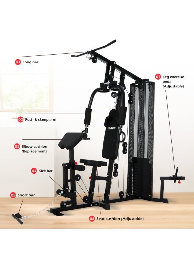 KORIX V419M-Multifunctional Comprehensive Training Equipment Home Gym Single Station, 70kg Weights - Image 3