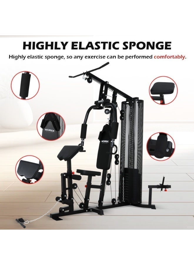 KORIX V419M-Multifunctional Comprehensive Training Equipment Home Gym Single Station, 70kg Weights - Image 4