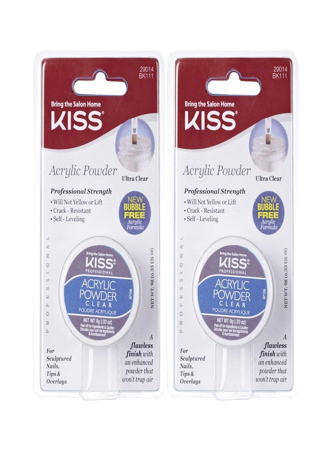 Kiss Acrylic Powder Clear 0.33 Ounce (2 PACK) - Image 1