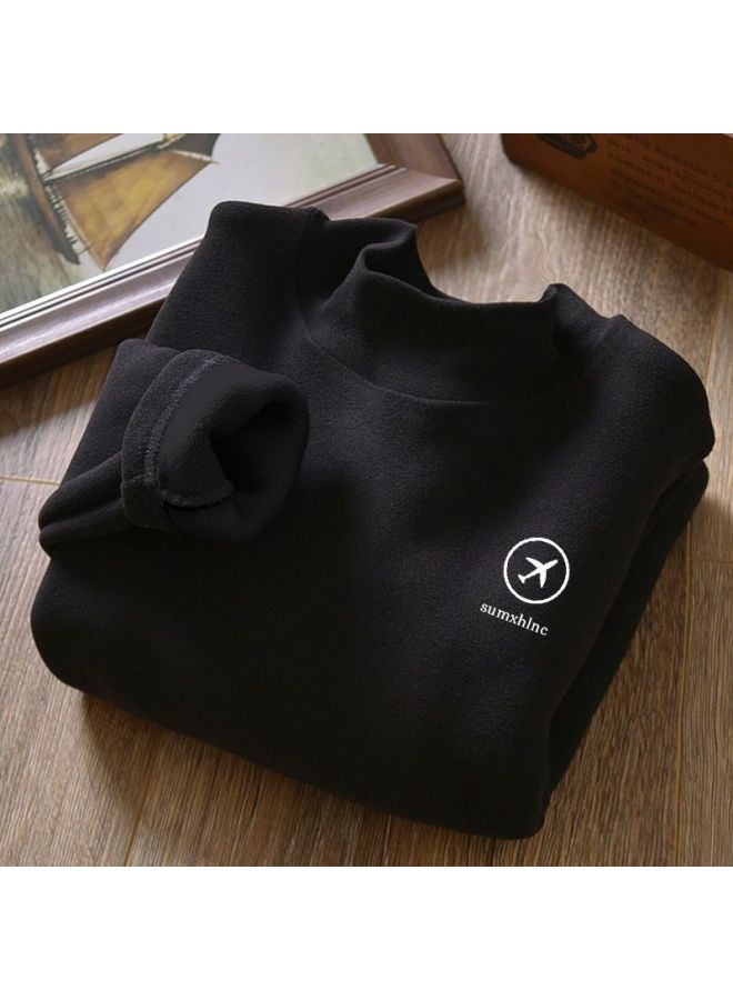 Children's New Derong Autumn And Winter Close-fitting Bottoming Shirts For Boys And Girls Brushed Warm Half Turtleneck Inner T-shirts For Kidsren