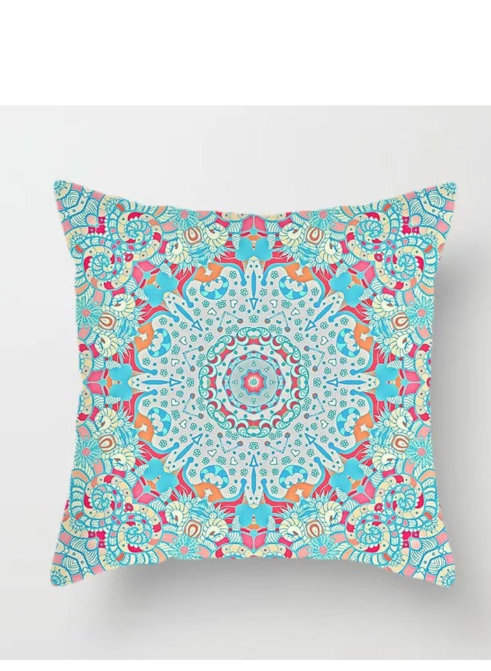 Cushion Covers Sets of 4, Bohemian style Sofa Throw Pillow Cover, Decorative Outdoor Linen Fabric Pillow Case for Couch Bed Car Home Sofa Couch Decoration 45x45cm - Image 3