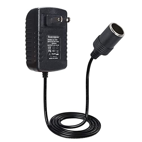 Suacopzar AC to DC Converter 12V 24W Car Cigarette Lighter Socket 100240V to 12V 2A ACDC Power Adapter Power Supply Transformer US PlugNOT for Vacuum Cleaner Air Compressor Air Pump Inflator - Image 1