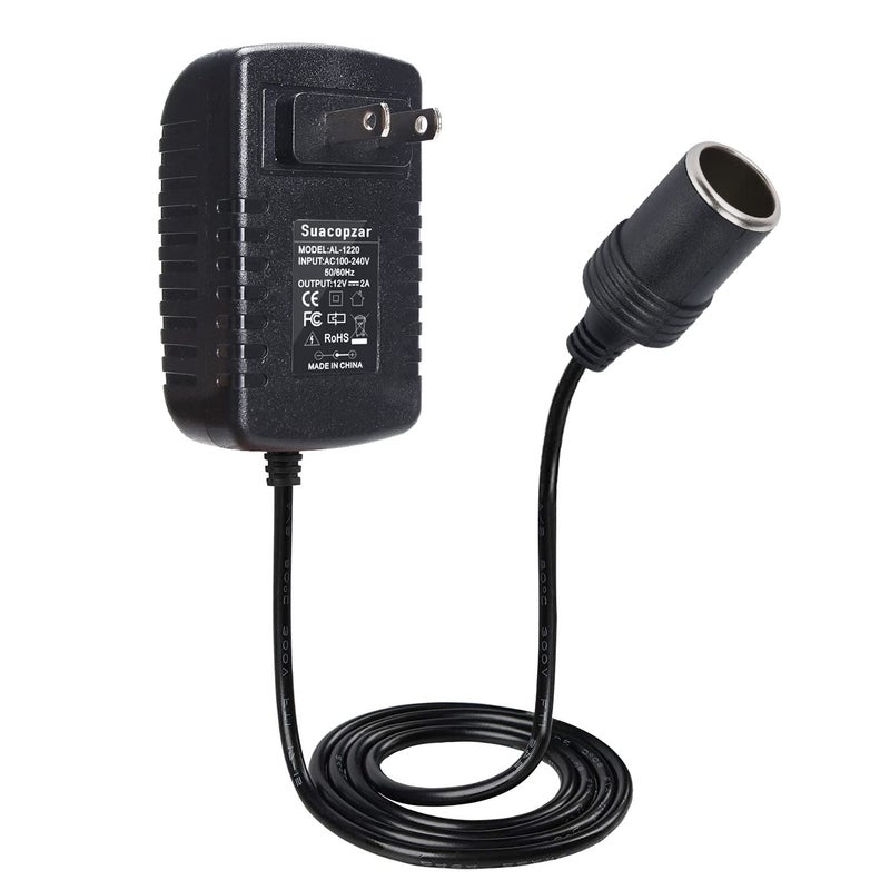 Suacopzar AC to DC Converter 12V 24W Car Cigarette Lighter Socket 100240V to 12V 2A ACDC Power Adapter Power Supply Transformer US PlugNOT for Vacuum Cleaner Air Compressor Air Pump Inflator - Image 3