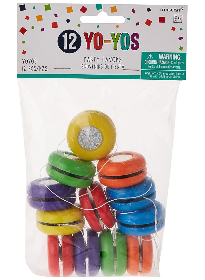 Amscan 390227 Laser Yoyos Party Favor 12 Ct 1 1/2" X 7/8" - Image 1