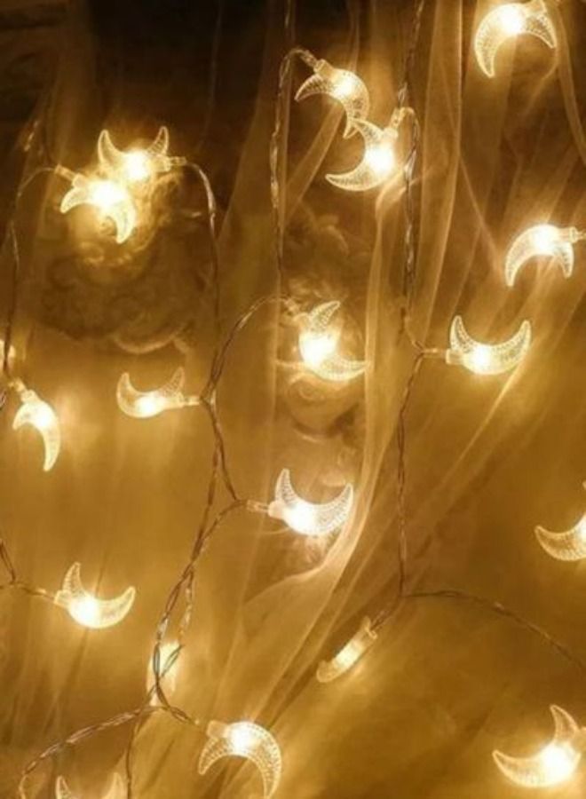 Generic 20-Piece Moon Blub String Light Decoration Christmas White  - Image 1