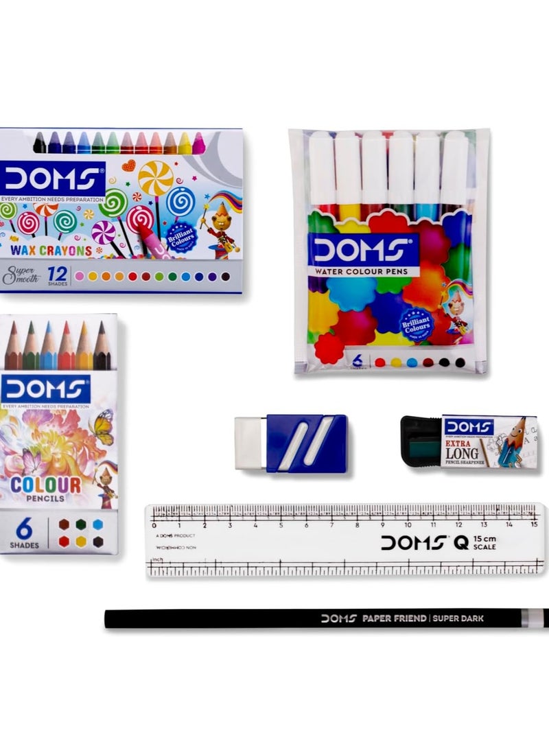 DOMS مجموعة تلوين مدرسية من واو مكونة من 23 قطعة متعددة الألوان - Image 3