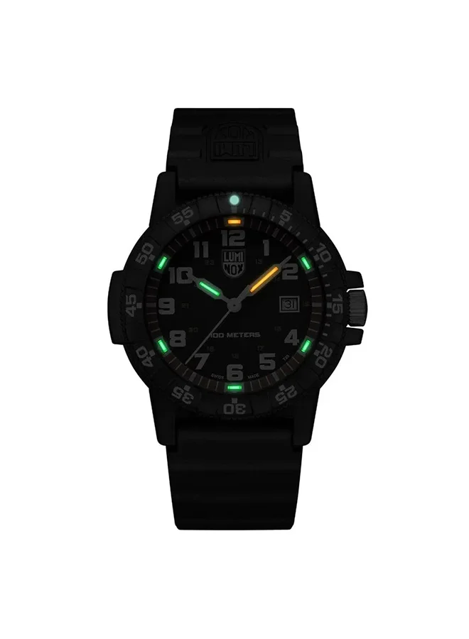 لومينكس ساعة يد رجالية تناظرية دائرية من البولي يوريثين . -  مم