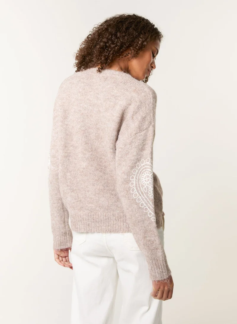 Blue Vanilla Jumper With Embroidered Heart