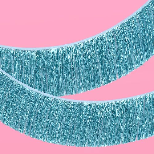 xo, Fetti xo Fetti Blue Fringe Banner 5 Ft Bachelorette Party Decorations Birthday Party Decor Baby Shower Supplies Photo Booth Banner Backdrop - Image 1