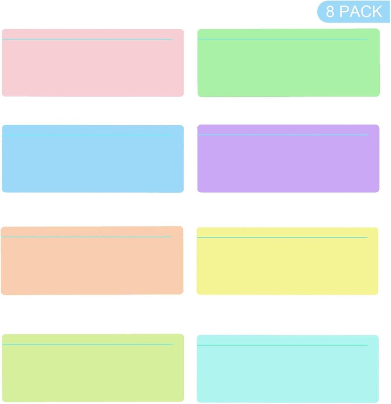 Heetobcos Guided Reading Highlight Strips Colored Overlays Bookmark Reading Tracking Rulers with Line for Dyslexia, ADHD and to Reduce Visual Stress (8 Pack) - Image 2