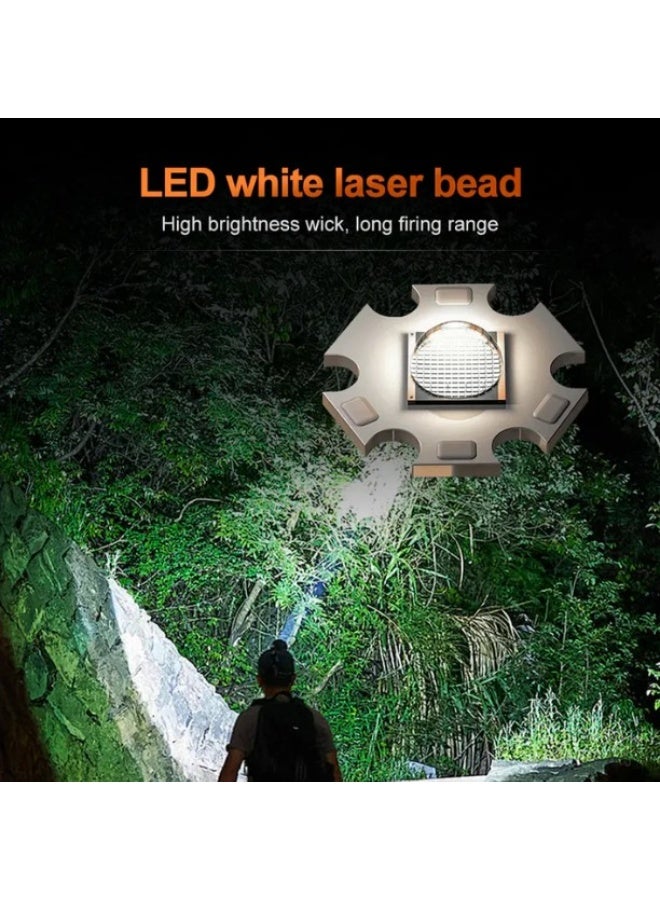 Rechargeable LED Headlamp 10W Zoomable Head Torch , Type-C Charging, Lithium Battery, Zoom In & Out Focus, Portable Multi-Functional Hands Free Light for Camping, Hiking & Emergency Use - Image 3