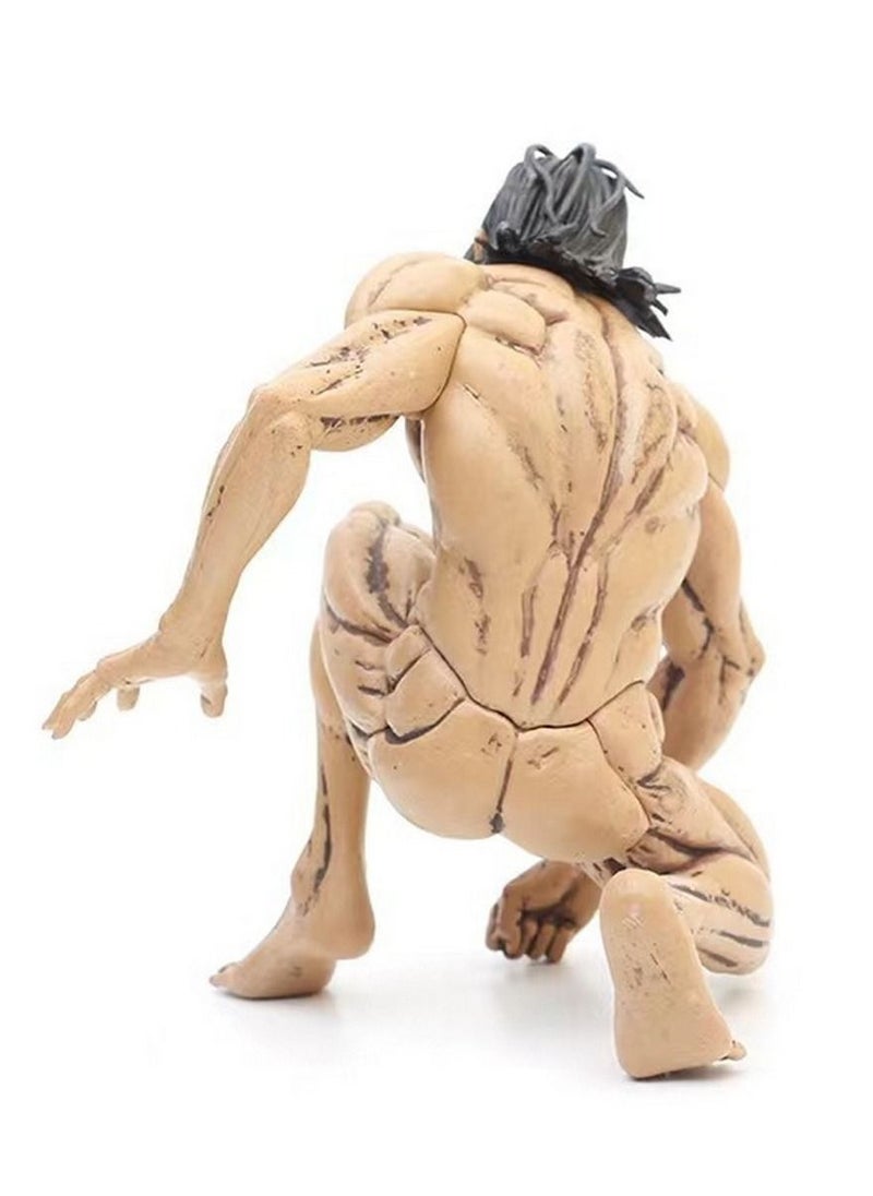 RATSAW Attack on Titan Figure Anime Figure Eren Yeager Action Figure Model Toy Collectibles Statue Anime Squatting Figure  - Image 3
