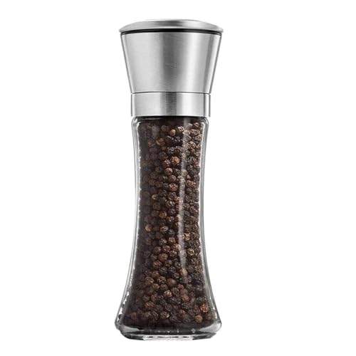 Marve Premium Stainless Steel Salt and Pepper Grinder - Salt and Pepper Shakers - Pepper and Salt Mill with Ceramic Blades and Adjustable Coarseness Set (Big Pepper Mill 2 Pcs) - Image 2