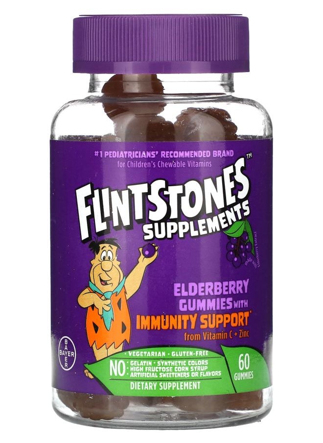 Flintstones - Elderberry Gummies with Immunity Support 60 Gummies - Image 1