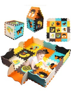 Baby Foam Play Mat for Kids，Square Interlocking Puzzle Floor Mat，Baby Play Mat Floor Mat Foam Puzzle Playmat for Toddlers with Fence