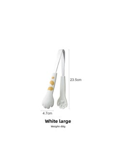 Cat's Claw Snack Clip No Dirty Hand Food Clip Children's Supplementary Food Clip Potato Chip Clip Household Salah Clip Ice Clip Barbecue Clip-Color:White Large