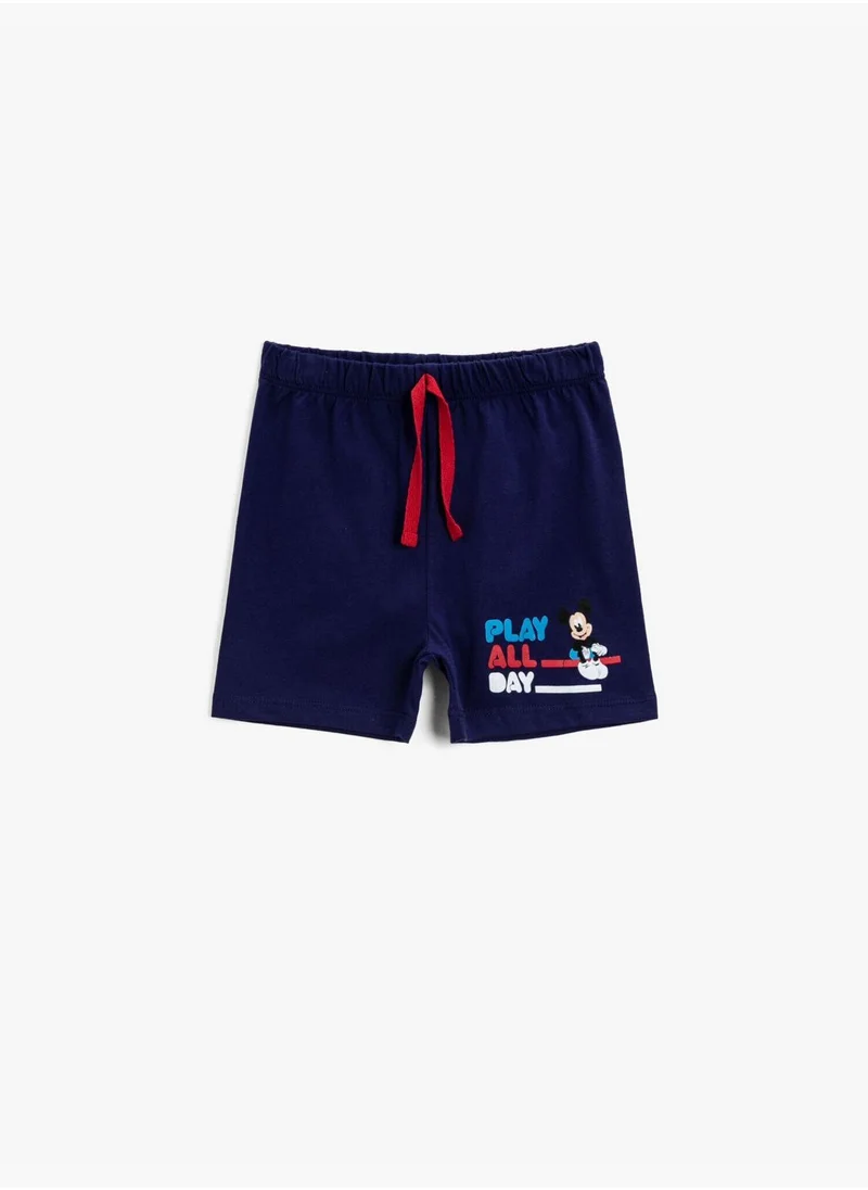 KOTON Mickey Mouse Shorts Licensed Cotton