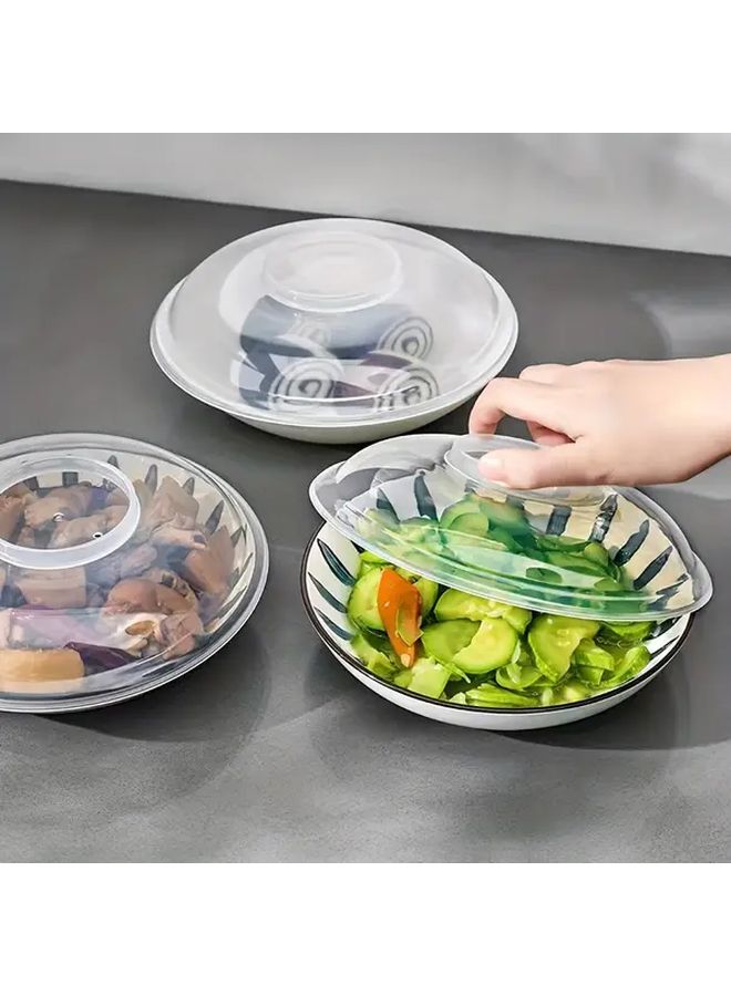 Small Microwave Safe Plastic Food Covers Heat Retention Lids For Bowls And Plates - Image 2