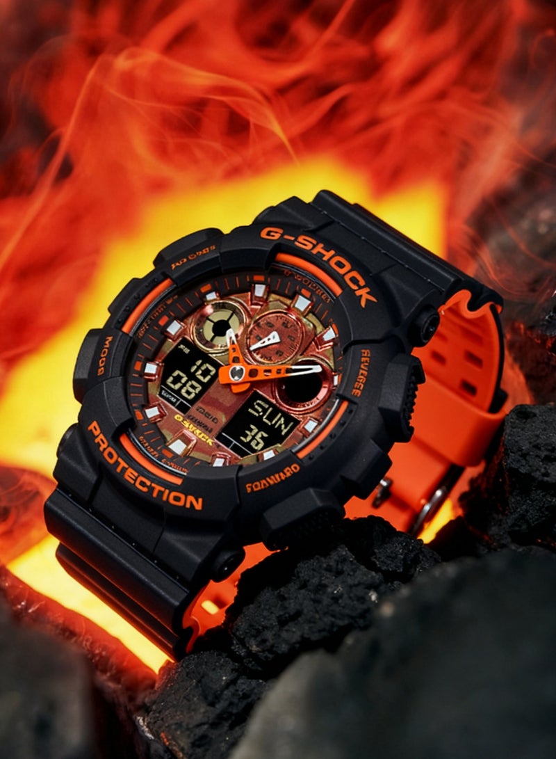 كاسيو ساعة كاسيو G-SHOCK الرياضية بنقشة التمويه GA-100BR-1A - Image 1
