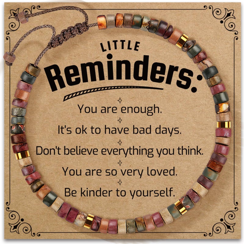 ZOKCC Inspirational Gifts Bracelets for Women - Healing Natural Stone Bracelets - Cheer Up Get Well Soon Gifts for Women Friends Sister Bestie - Image 1
