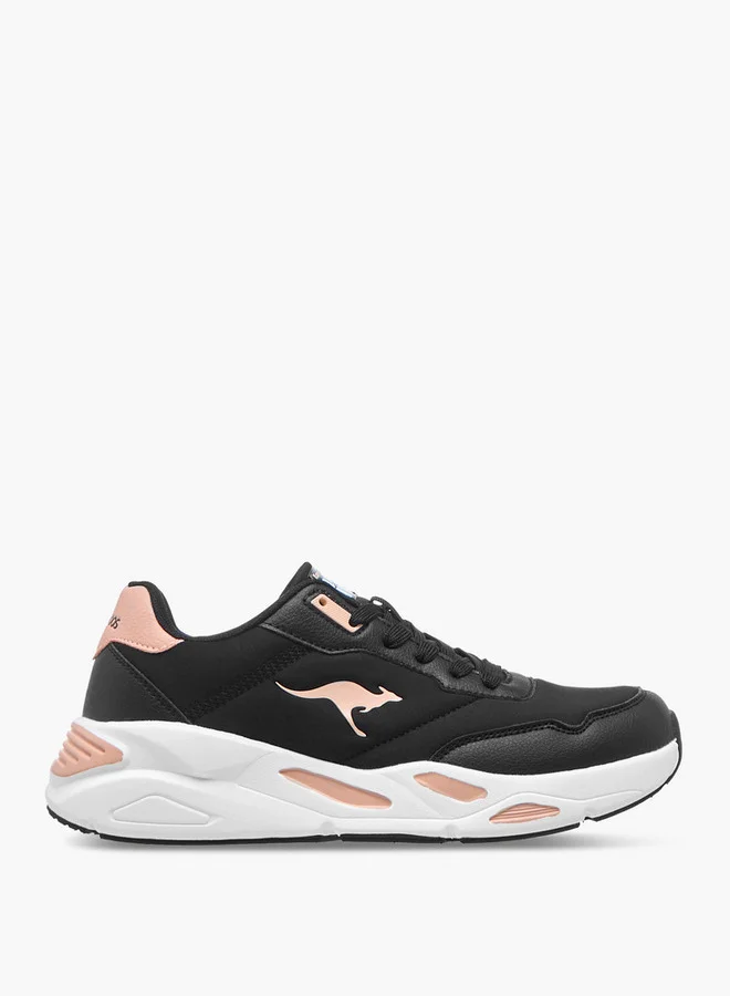 kangaROOS Women's Colourblock Sports Shoes with Lace-Up Closure