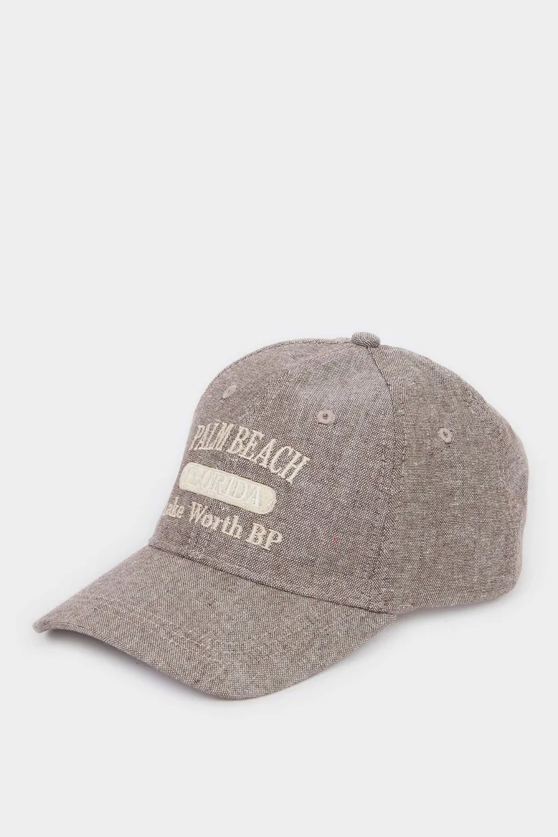 ديفاكتو Woman Linen Embroidered Hat
