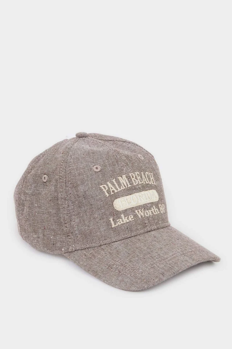 ديفاكتو Woman Linen Embroidered Hat