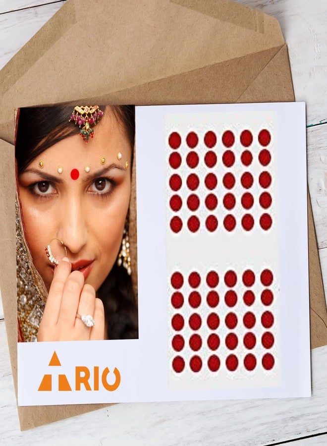 TRIOHOMES TRIO Daily Use Plain Kumkum Forehead Bindi For Women || Stylish Traditional Bindi || Bindi For Women/Girls (Pack of 15) - Image 2