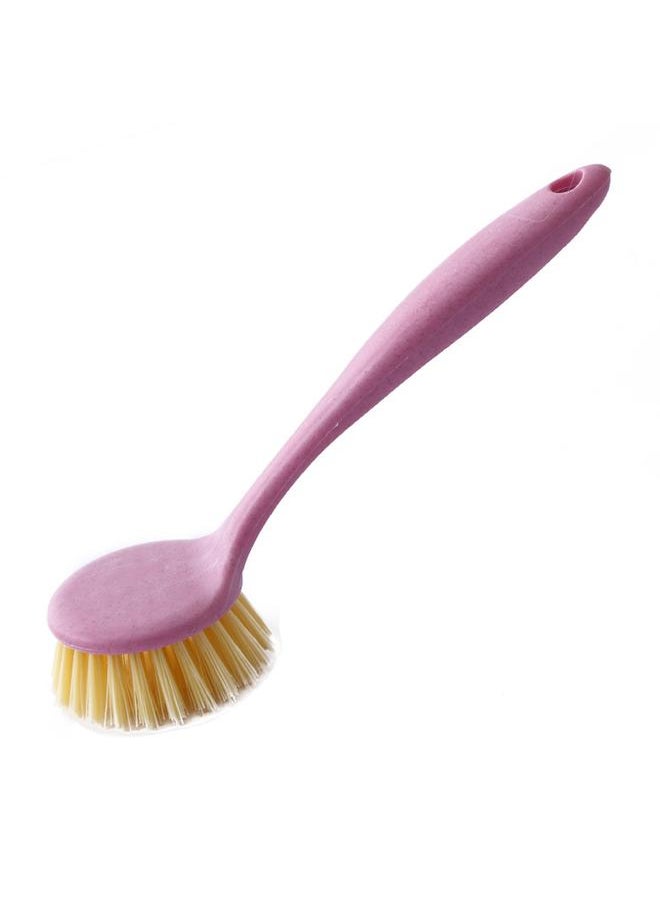 Dish Scrub Brush Long Handle Plastic Multifunctional Hangable Pot Scrub Brush for Kitchen
