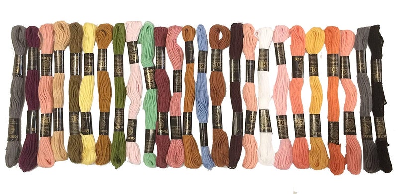 TE TE Ultimate Cross Stitch Embroidery Floss: Premium Cotton Threads for Hand Embroidery & Craft. Create Masterpieces with 50 Skeins of 25 Vibrant Colors (3ed) (Pcs of 25)  - Image 1