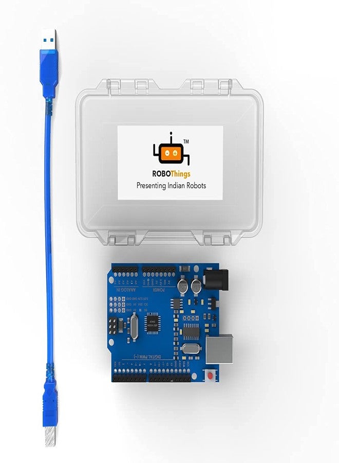 لوحة تطوير RoboThings Uno R3 مع كابل USB (متوافقة) - Image 1
