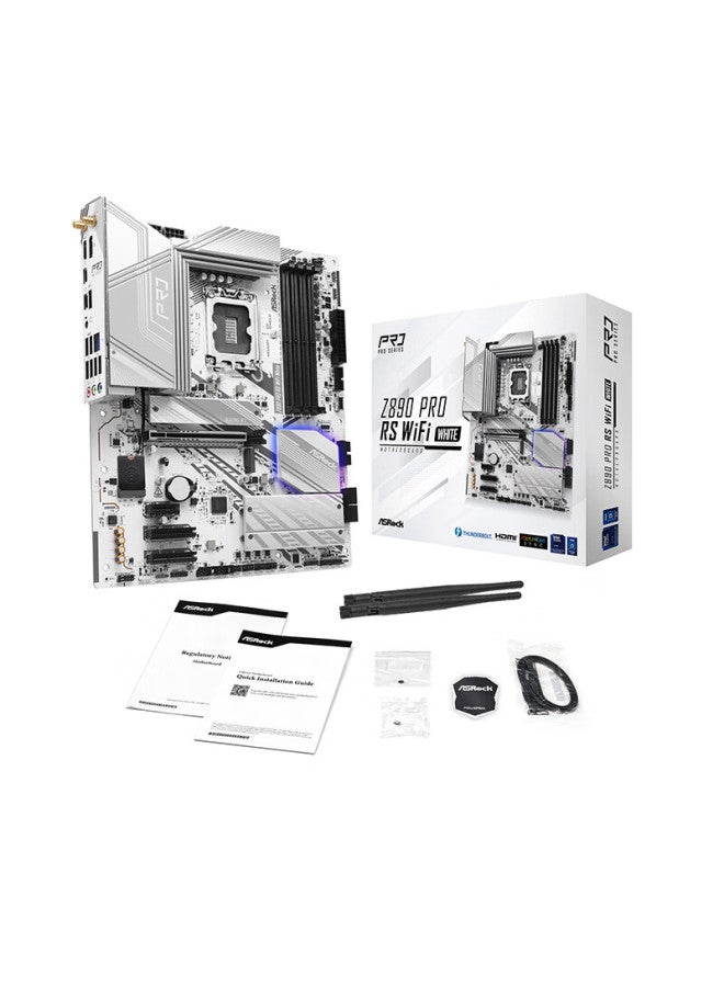 ASRock لوحة أم Asrock Z890 Pro Rs Wifi بيضاء، تدعم معالج 285k/265k/265kf - Image 5