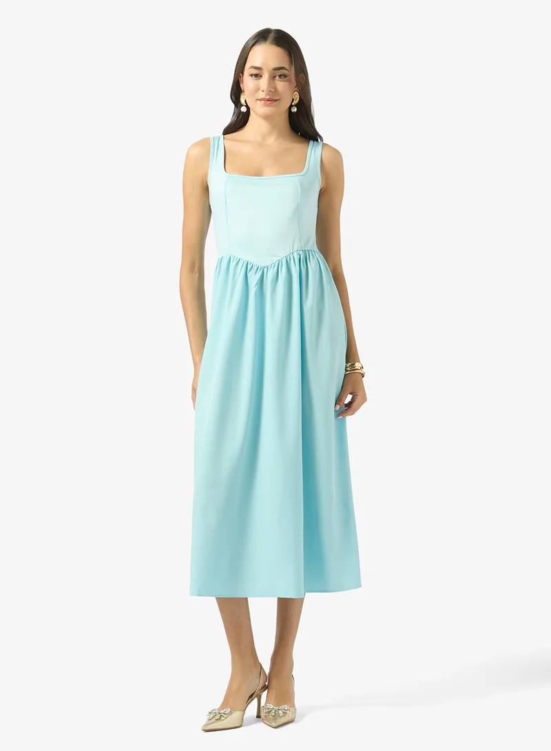 Ginger Square Neck Corset Bodice Princess Cut Dress