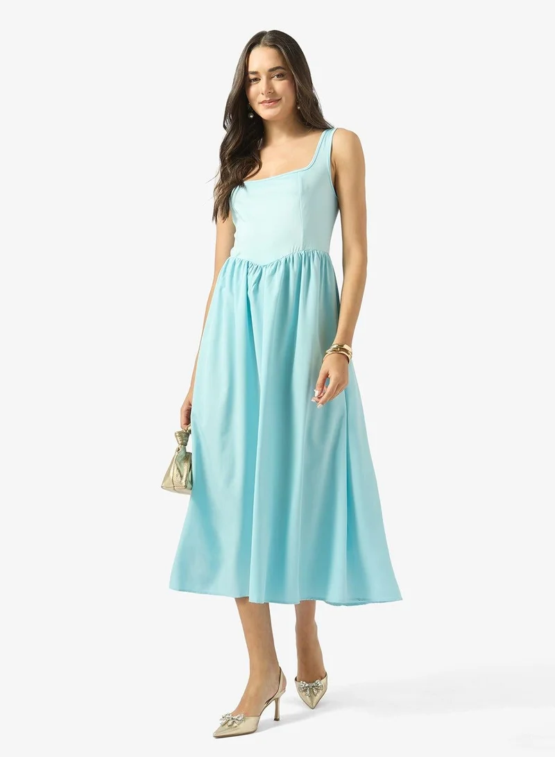 Ginger  Square Neck Corset Bodice Princess Cut Dress for Women | Best Price UAE