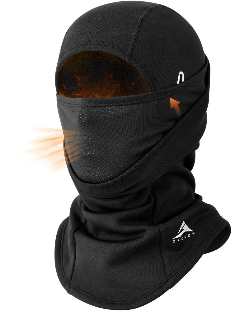 GXCROR Balaclava Ski Mask for Men & Women, Winter Face Mask Cold Weather Windproof Thermal Motorcycle Snowboard Cycling Black - Image 1