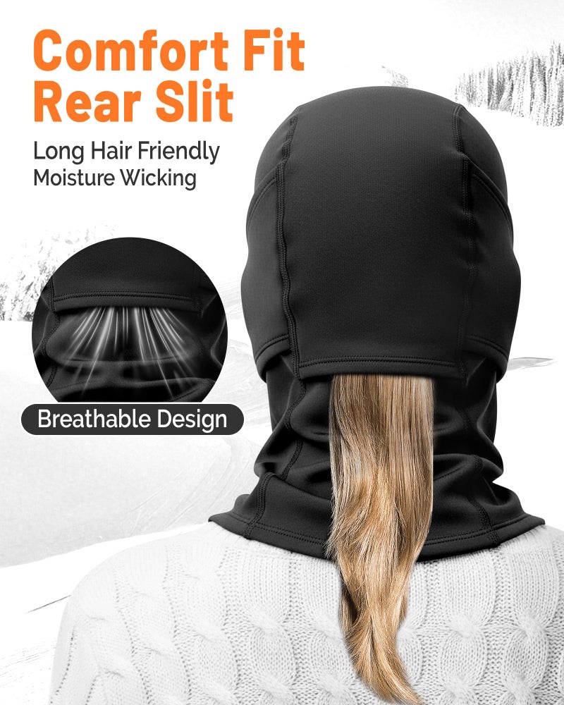 GXCROR Balaclava Ski Mask for Men & Women, Winter Face Mask Cold Weather Windproof Thermal Motorcycle Snowboard Cycling Black - Image 4