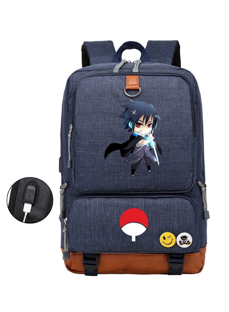 Naruto Teenage Students Men And Women Printed Casual Travel Backpack
