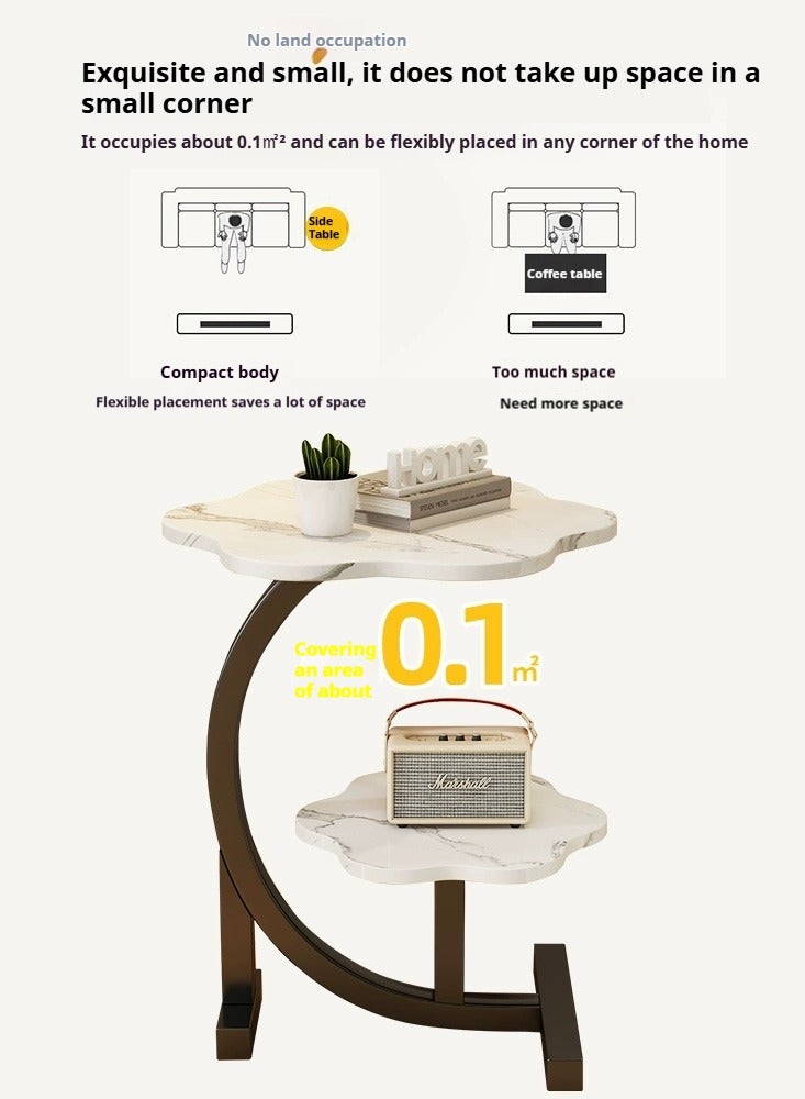 OHAHO C-Shaped End Table Sturdy Nordic Style Coffee Table Sofa Side Table End Table For Living Room 40*30*60cm - Image 2