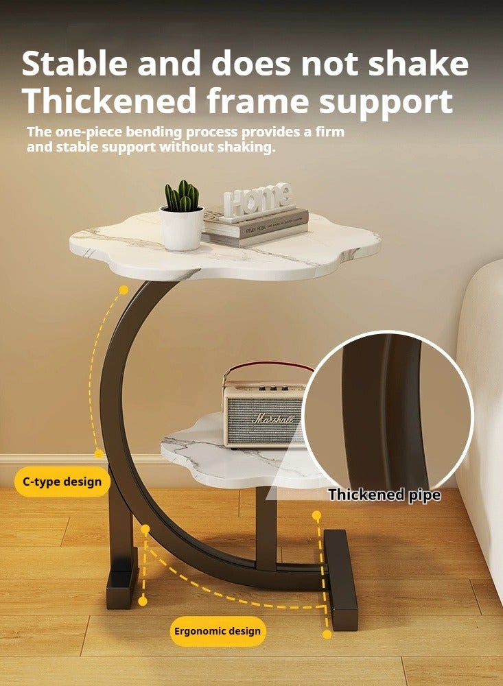 OHAHO C-Shaped End Table Sturdy Nordic Style Coffee Table Sofa Side Table End Table For Living Room 40*30*60cm - Image 3