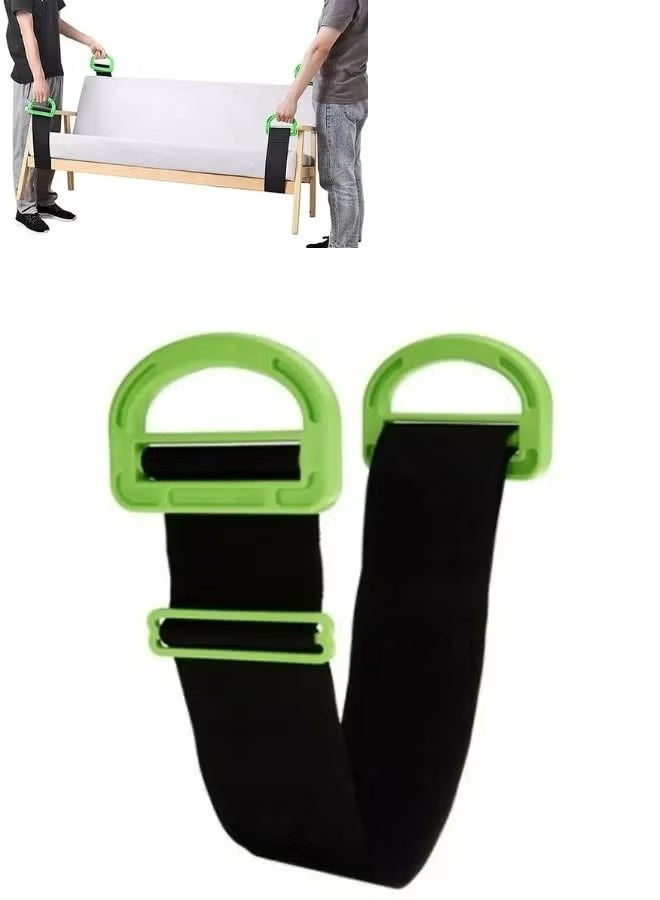 Adjustable mobile lifting straps with non-slip handles, carrying straps for furniture, boxes, mattresses, building materials, and other heavy and bulky items. - Image 1