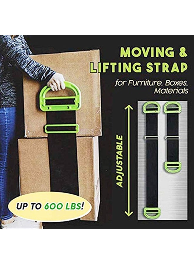 Adjustable mobile lifting straps with non-slip handles, carrying straps for furniture, boxes, mattresses, building materials, and other heavy and bulky items. - Image 3