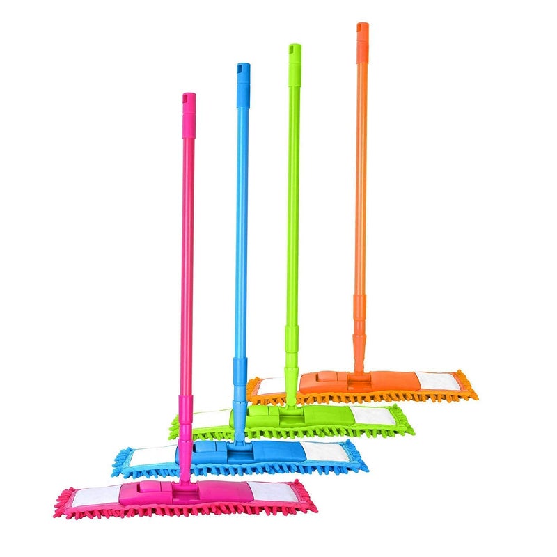 BIRZAR Microfiber Flip Flat Dust Mop Floor Mop with Washable Mop Pads Refills and 1 Cleaning Comb for Hardwood Laminate Ceramic Marble Tile Floors - Image 3