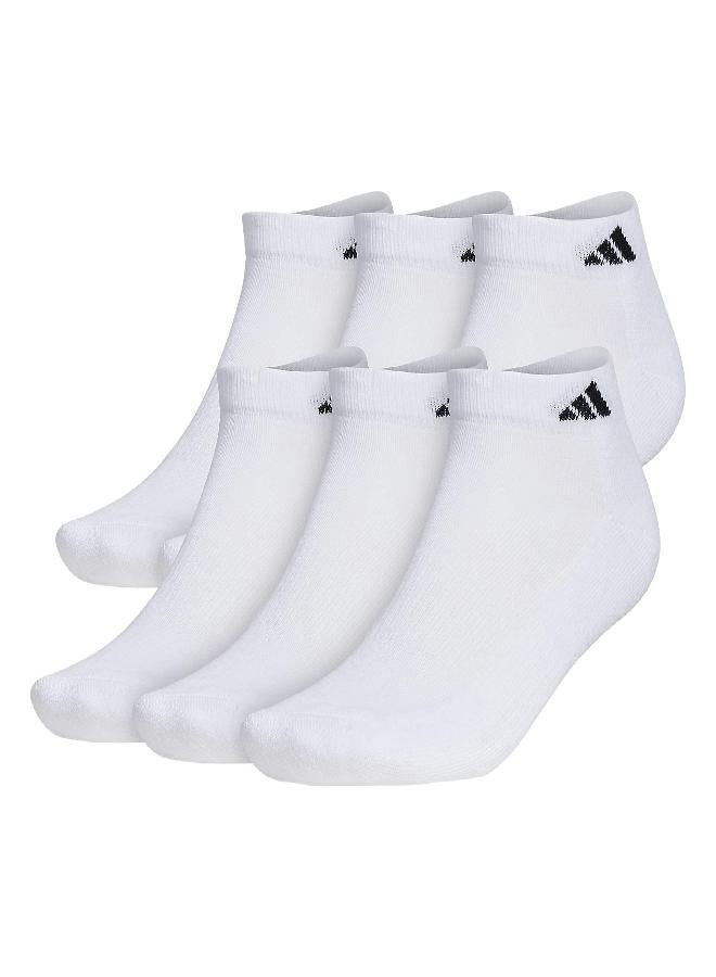 Adidas adidas mens Athletic Cushioned (6-pair) Low Cut Sock, White/Black, X-Large US  - Image 4