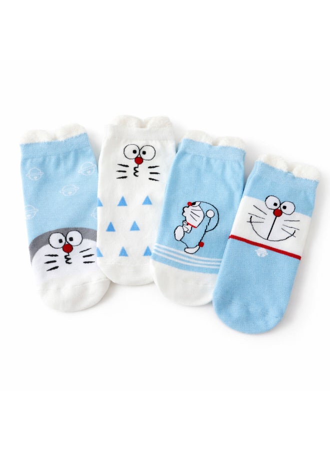 Trendora Women's Cotton Blend Ankle Socks, Mixed Colours, Casual Style, Closed Toe, Pack of 6 - Image 1