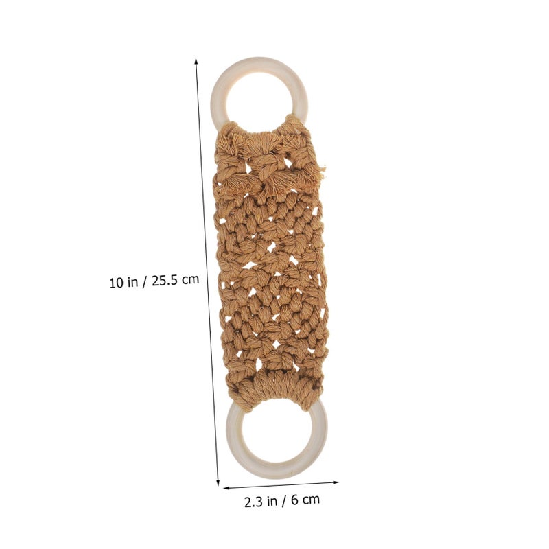 Handmade Crochet Towel Rings Set Of 3 Soft Cotton Towel Holder For Kitchen And Bathroom - Image 3