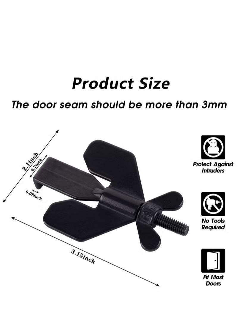 Portable Door Lock, Home Security Door Locker Travel Lockdown Locks for Additional Safety and Privacy Security Devices for Traveling Hotel Home Apartment College(1 Pack)