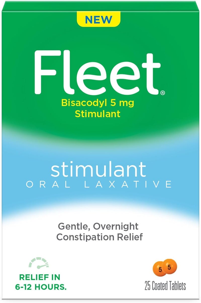 Fleet Fleet Laxative, Oral Laxative Stimulant, Overnight Constipation Relief, Laxative Tablets, 25 Count 