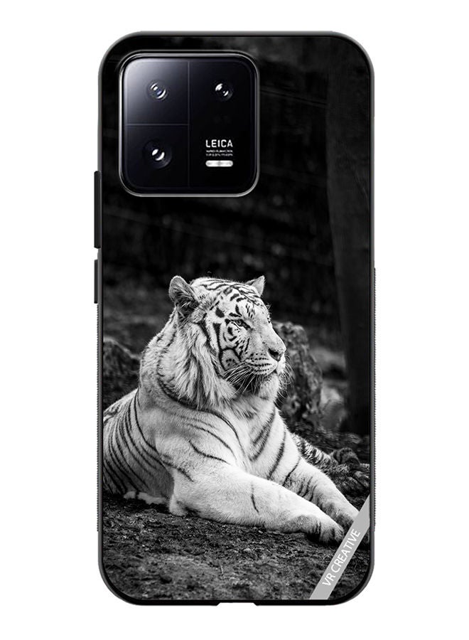 VR CREATIVE Protective Case Cover For Xiaomi 13 Royal Monochrome Tiger Design Multicolour - Image 1