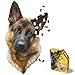 Madd CAPP I Am Shepard 550 Piece Puzzle Dog Shaped Animal Jigsaw 19 x 32 Assembled Size Poster Reference Educational Fun Fact Booklet - Image 2